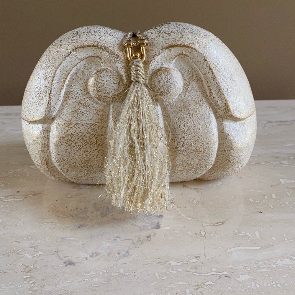 Timmy Woods of Beverly Hills wooden purse